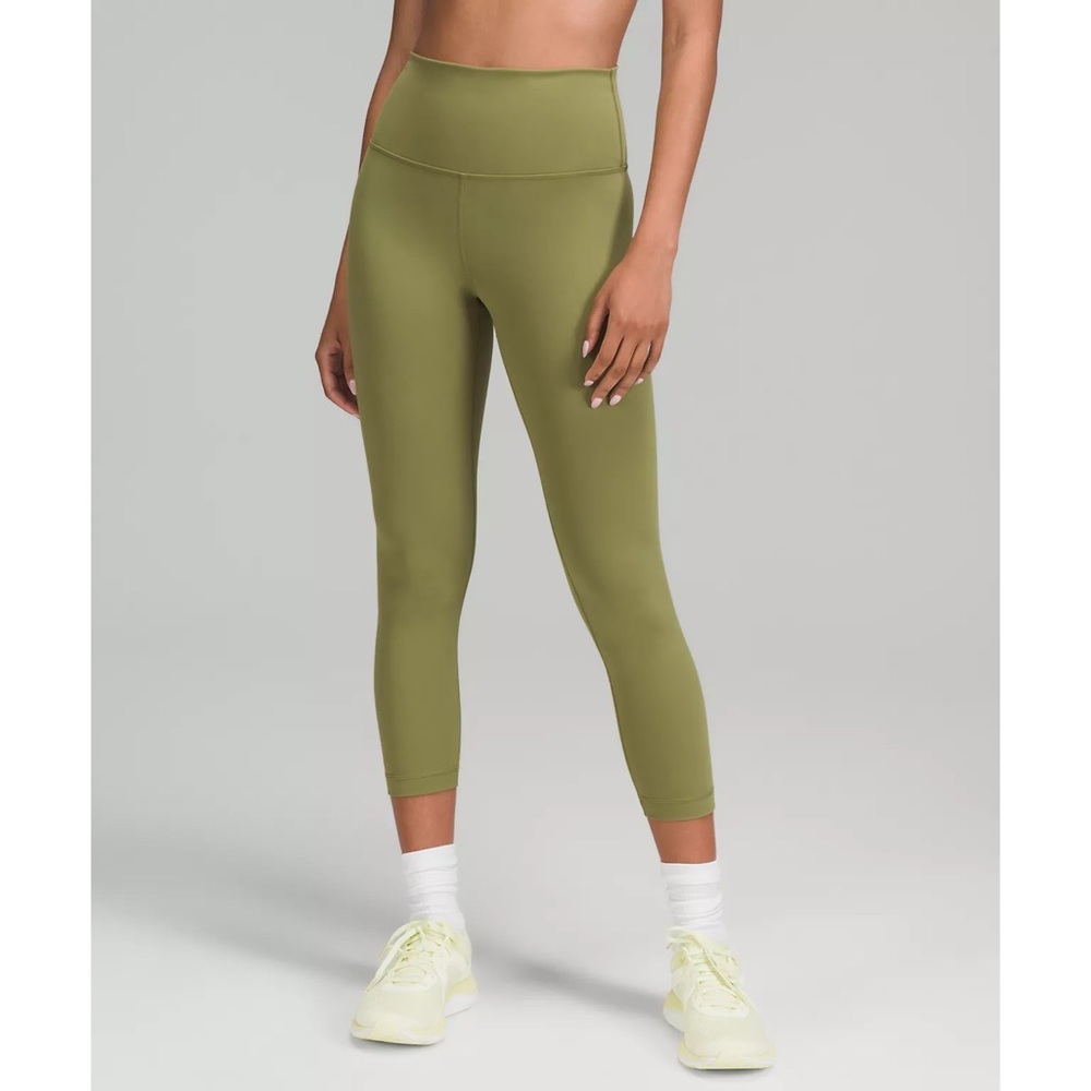 Wunder Train High-Rise Crop 23" in Bronze Green